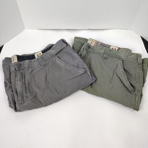 Lot Of 2 Red Head Men’s Cargo Canvas Hiking Shorts Waist 42 Gray Green Hunting